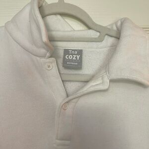 Aritzia Tna Cozy Boyfriend Sweatshirt - White